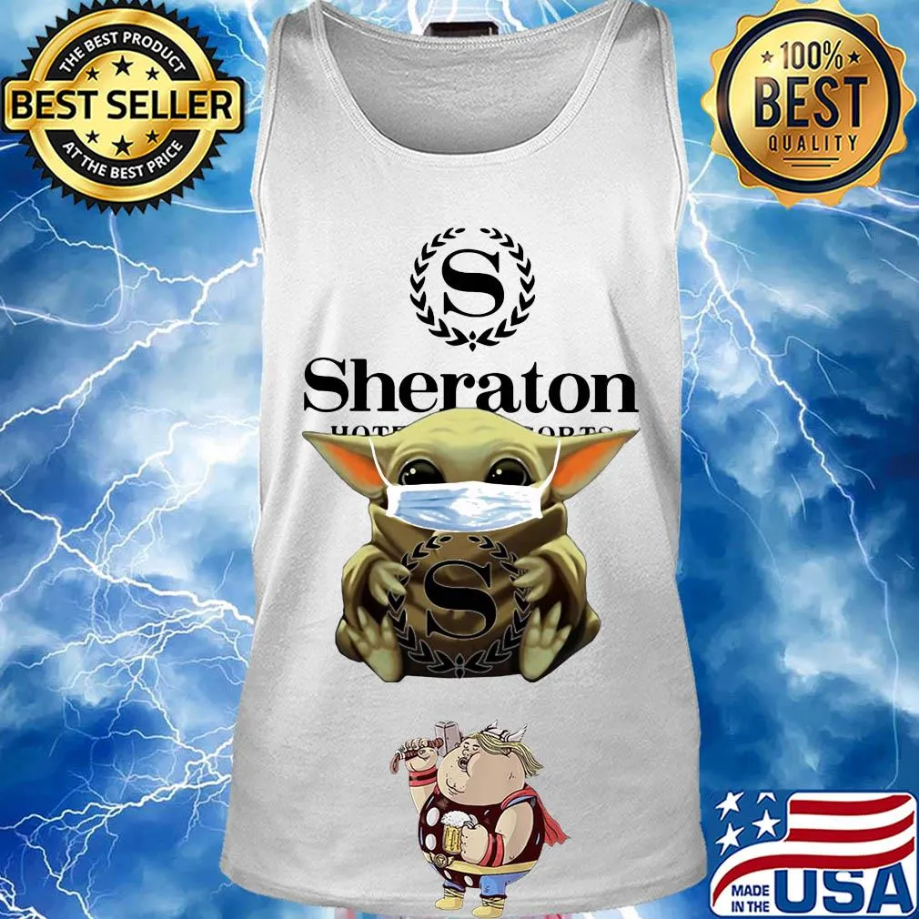 Baby Yoda mask hug Sheraton s Tank top
