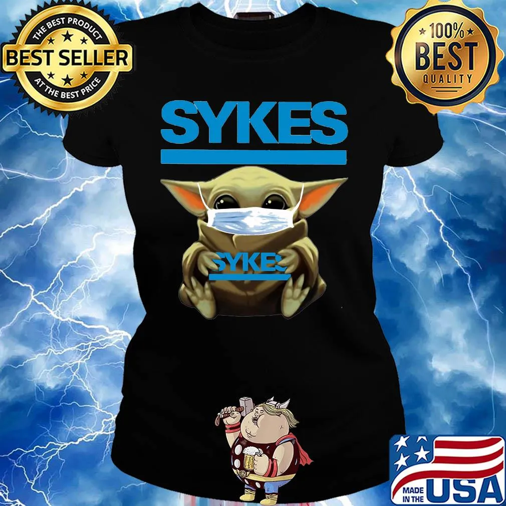 Baby Yoda mask hug Sykes s Ladies tee