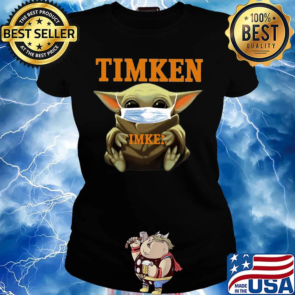 Baby Yoda mask hug Timken s Ladies tee