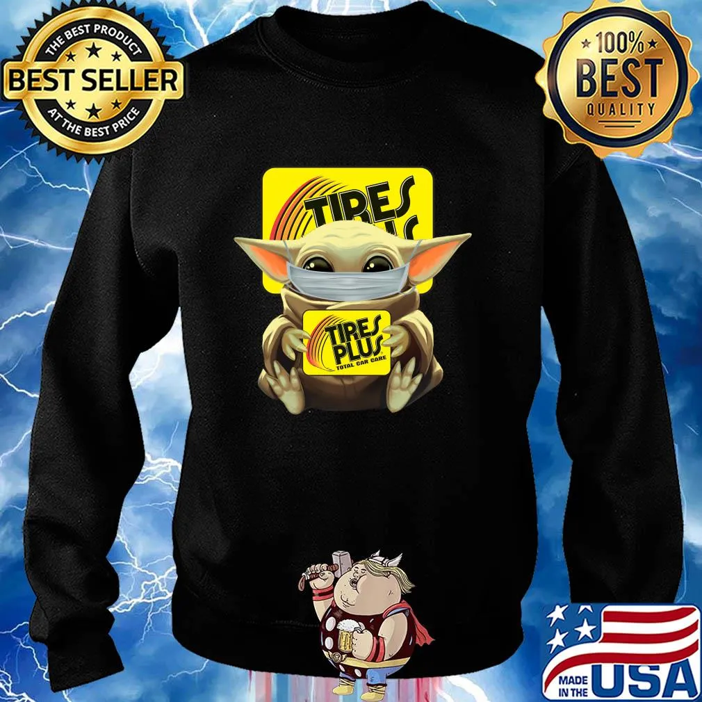 Baby Yoda mask hug Tires Plus Total car care s Sweater