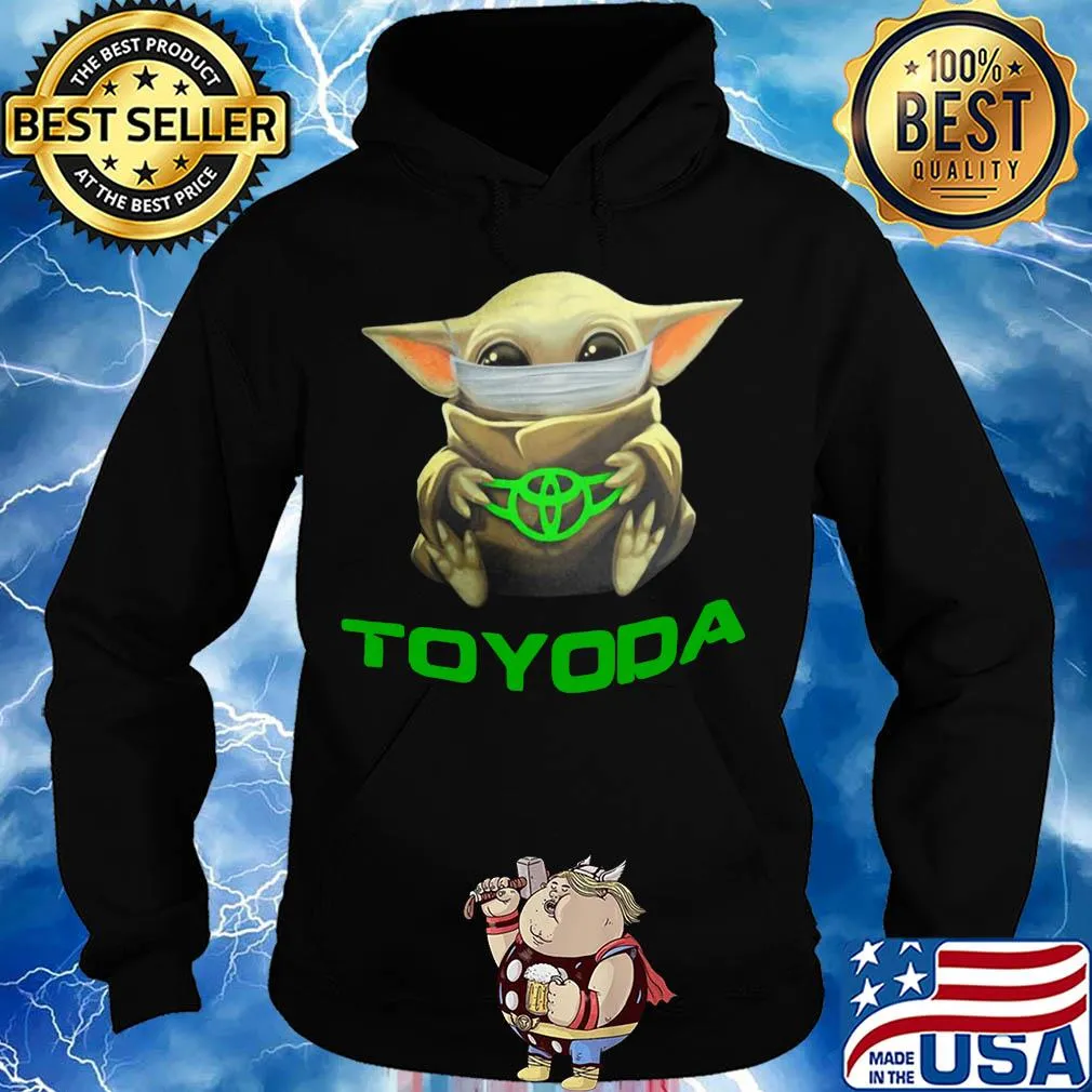 Baby yoda mask hug toyoda logo s Hoodie