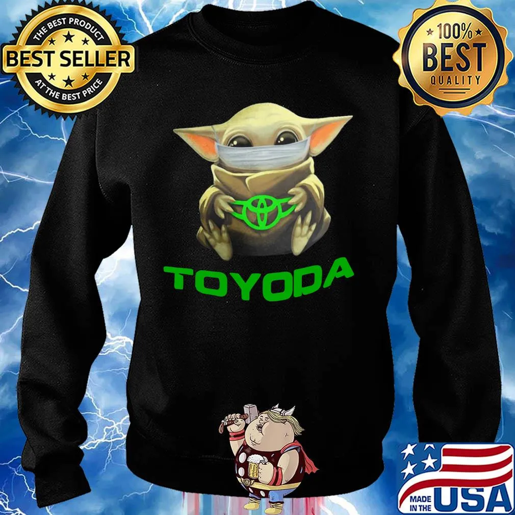 Baby yoda mask hug toyoda logo s Sweater