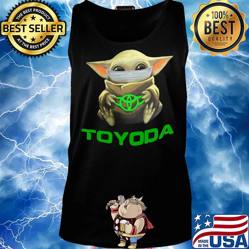 Baby yoda mask hug toyoda logo s Tank top