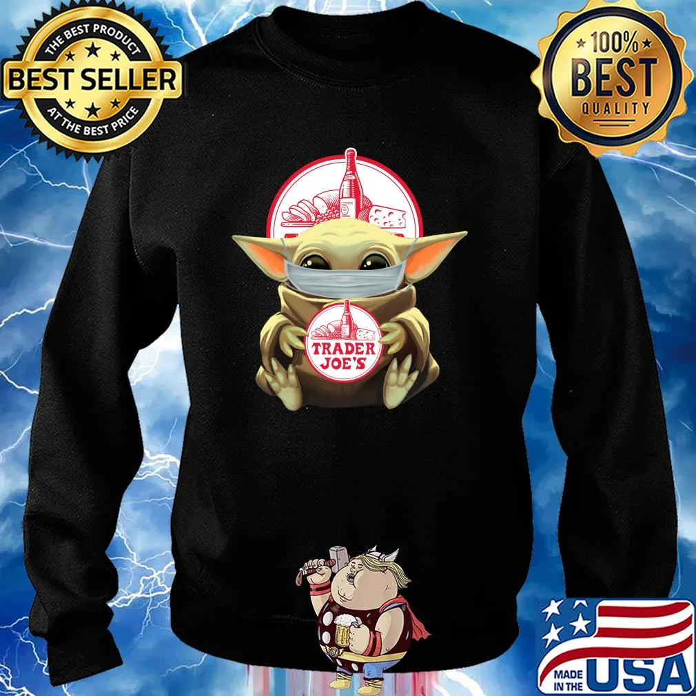 Baby Yoda mask hug Trader Joe's s Sweater