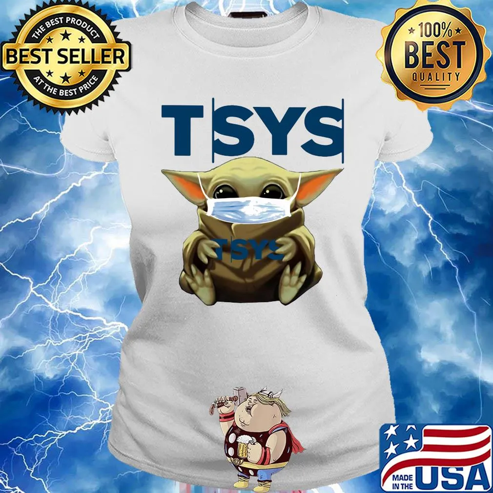 Baby Yoda mask hug TSYS s Ladies tee