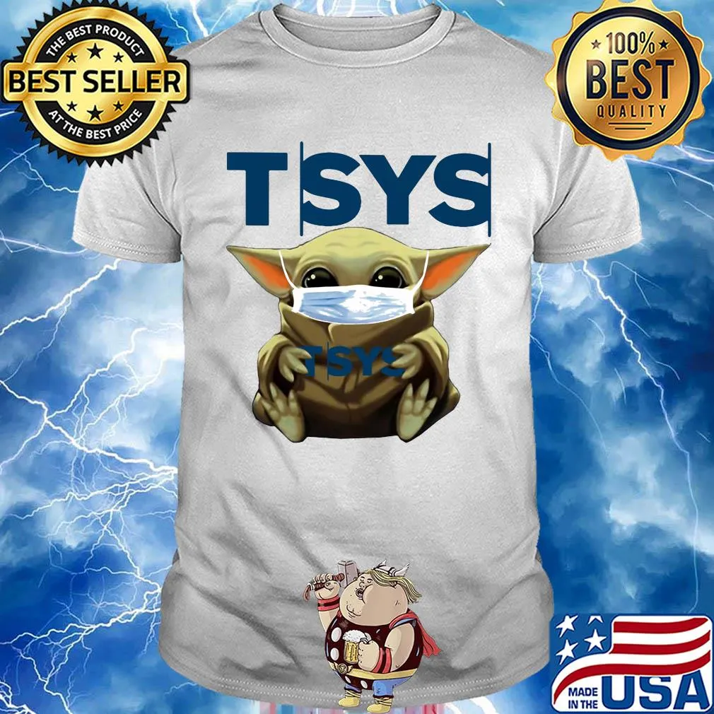 Baby Yoda mask hug TSYS shirt