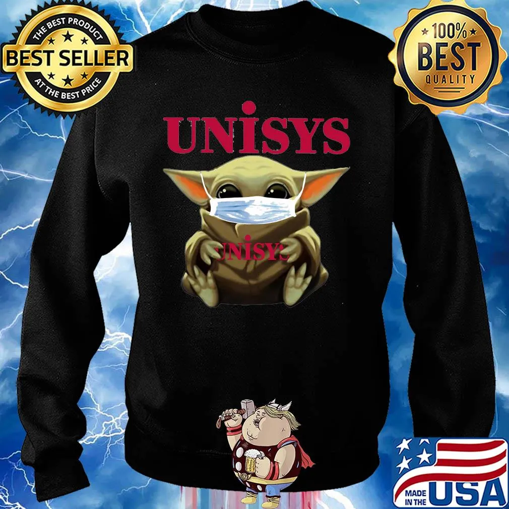 Baby Yoda mask hug Unisys s Sweater