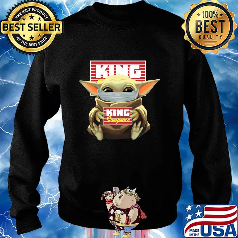 Baby Yoda mask hung King Soopers s Sweater