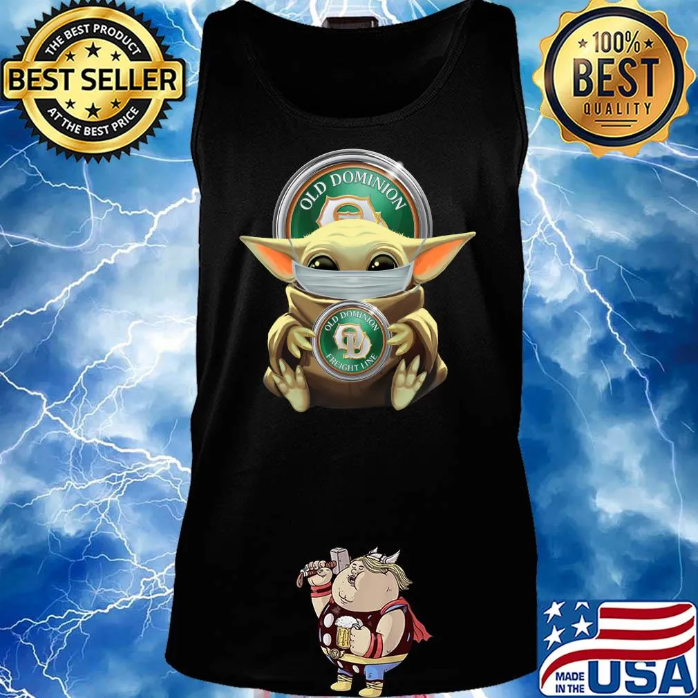 Baby Yoda mask hung Old Dominion s Tank top