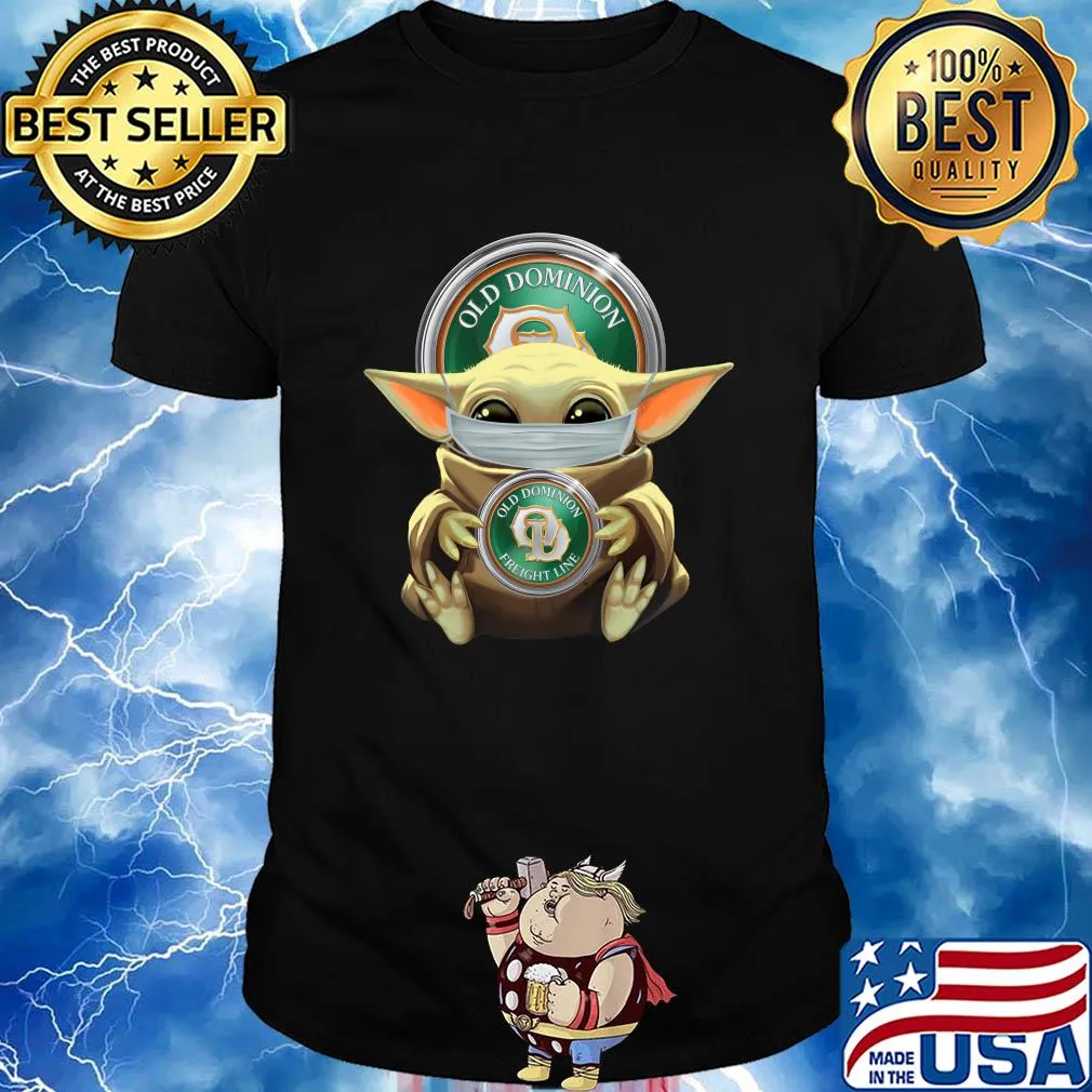 Baby Yoda mask hung Old Dominion shirt