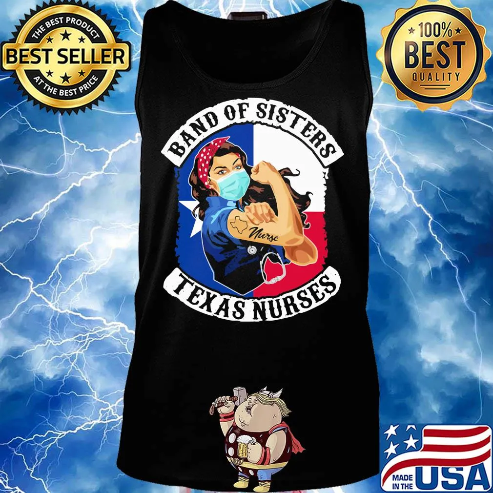 Band of sisters texas nurse flag covid-19 s Tank top