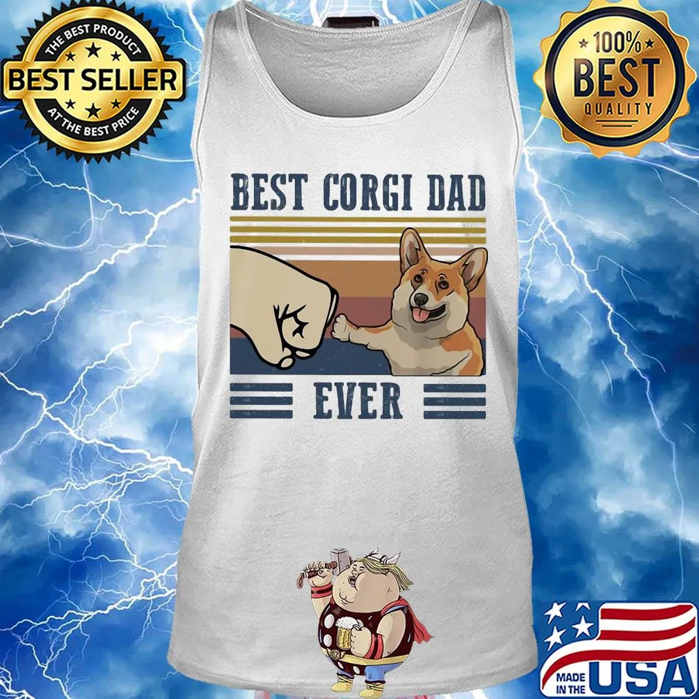 Best Corgi dad ever vintage s Tank top