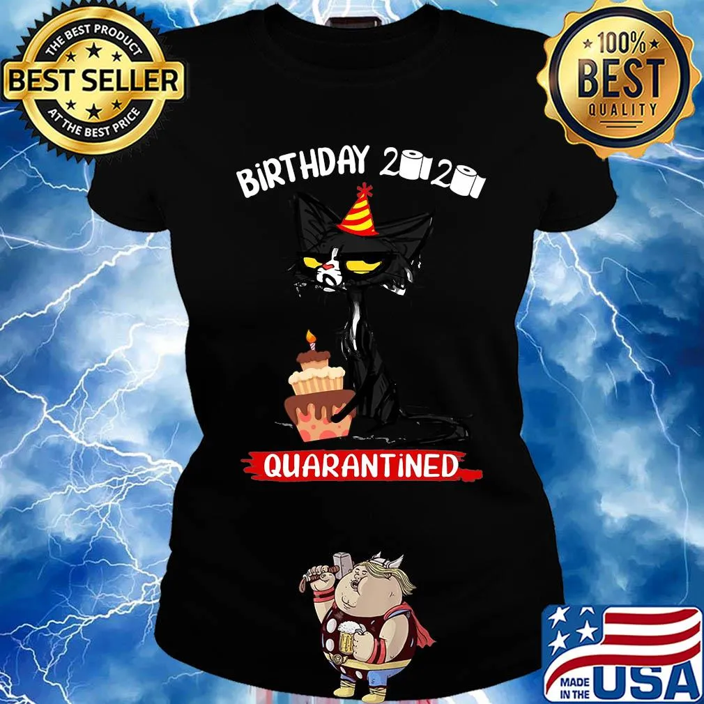 Birthday 2020 quarantined Cat Toilet paper s Ladies tee