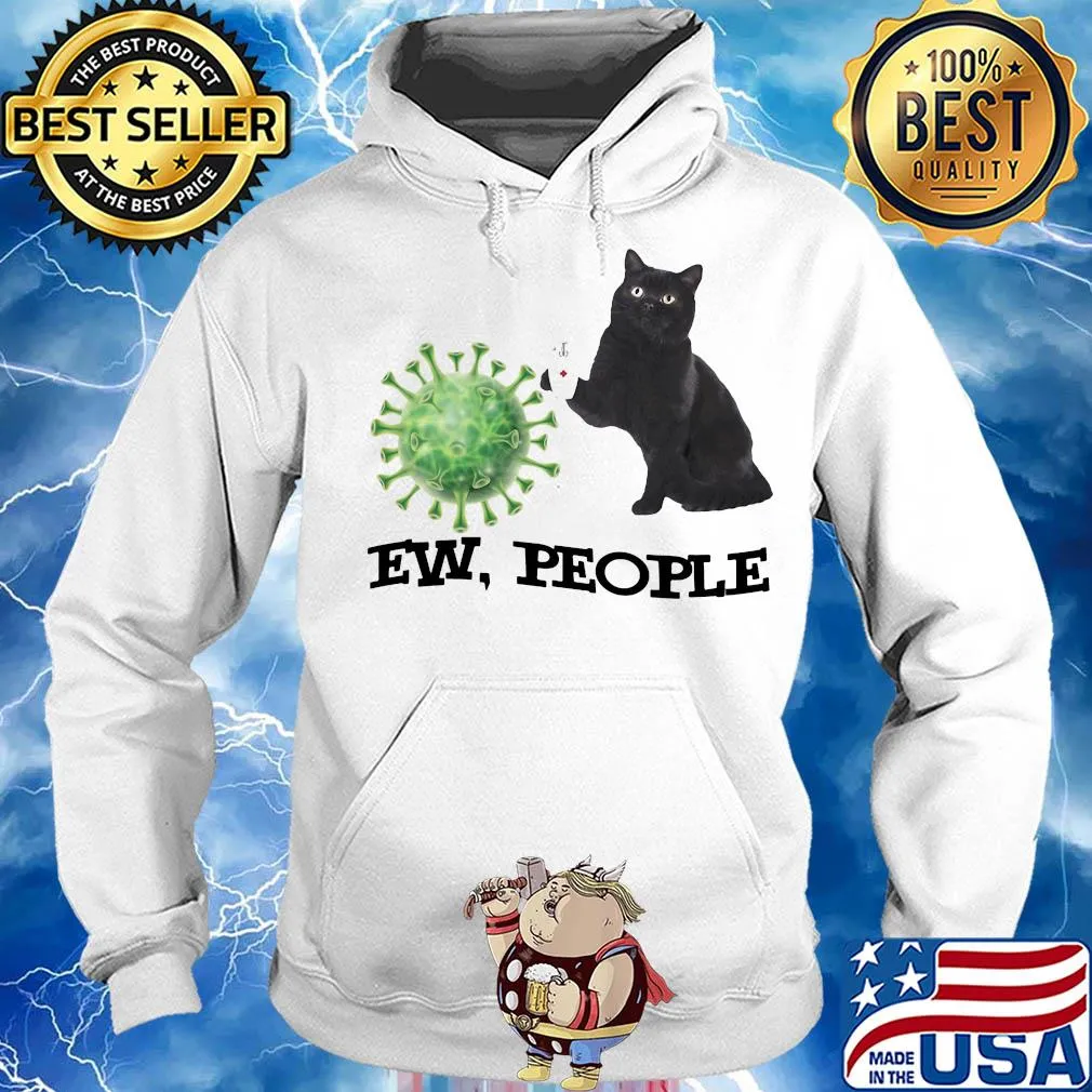 Black cat ew people coronavirus s Hoodie