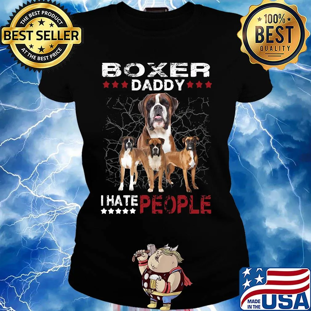 Boxer daddy i hate people stars s Ladies tee