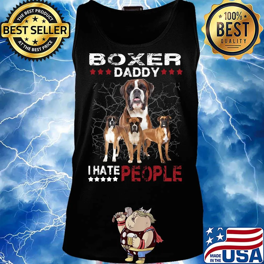 Boxer daddy i hate people stars s Tank top