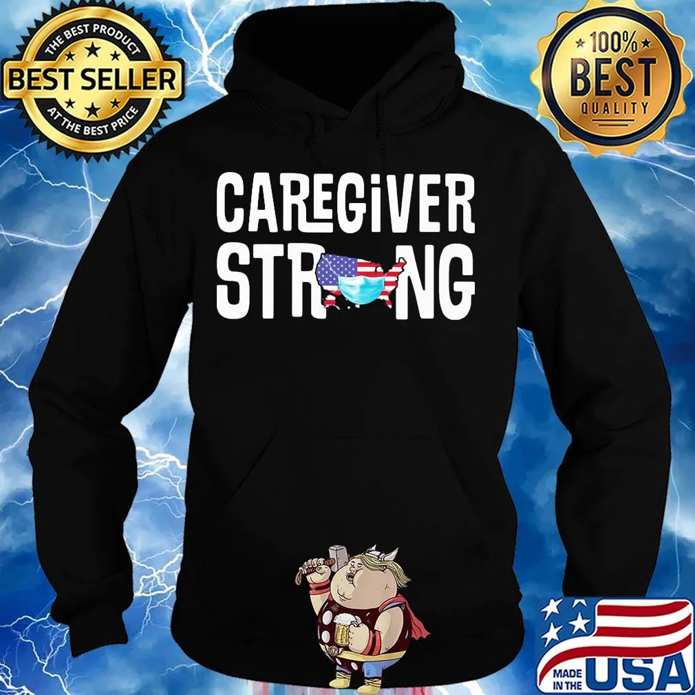 Caregiver strong american map mask covid-19 s Hoodie