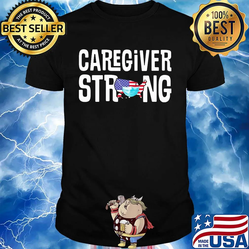 Caregiver strong american map mask covid-19 shirt