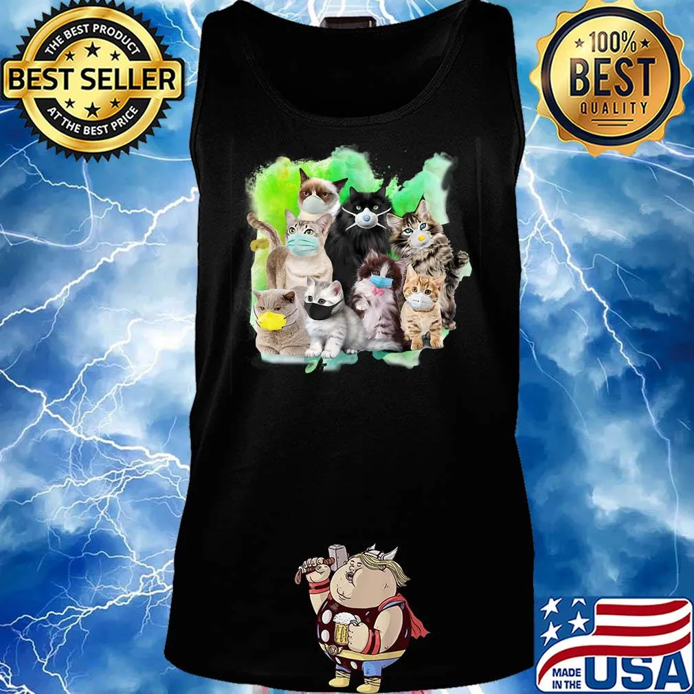 Cat all cats protective mask covid-19 s Tank top