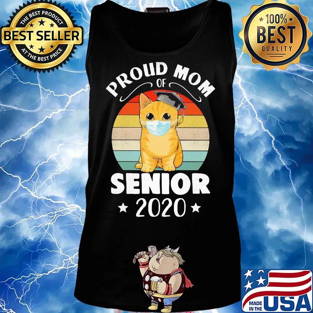 Cats graduated proud mom of senior 2020 vintage s Tank top