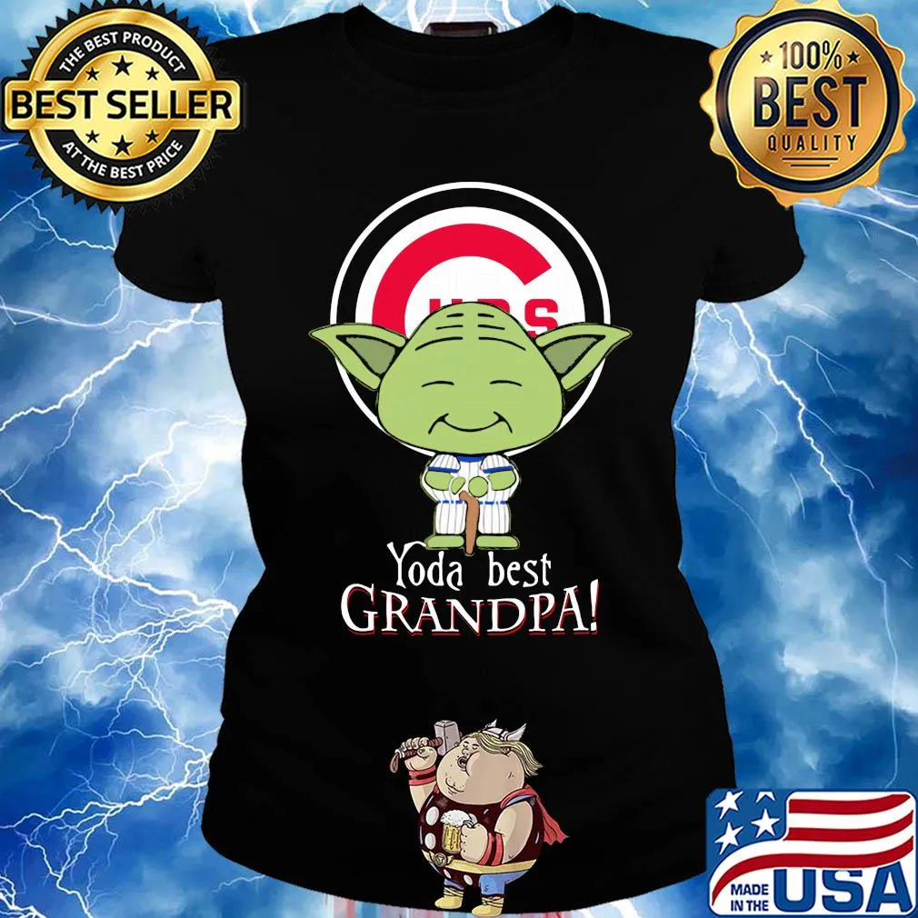 Chicago cubs baseball yoda best grandpa s Ladies tee