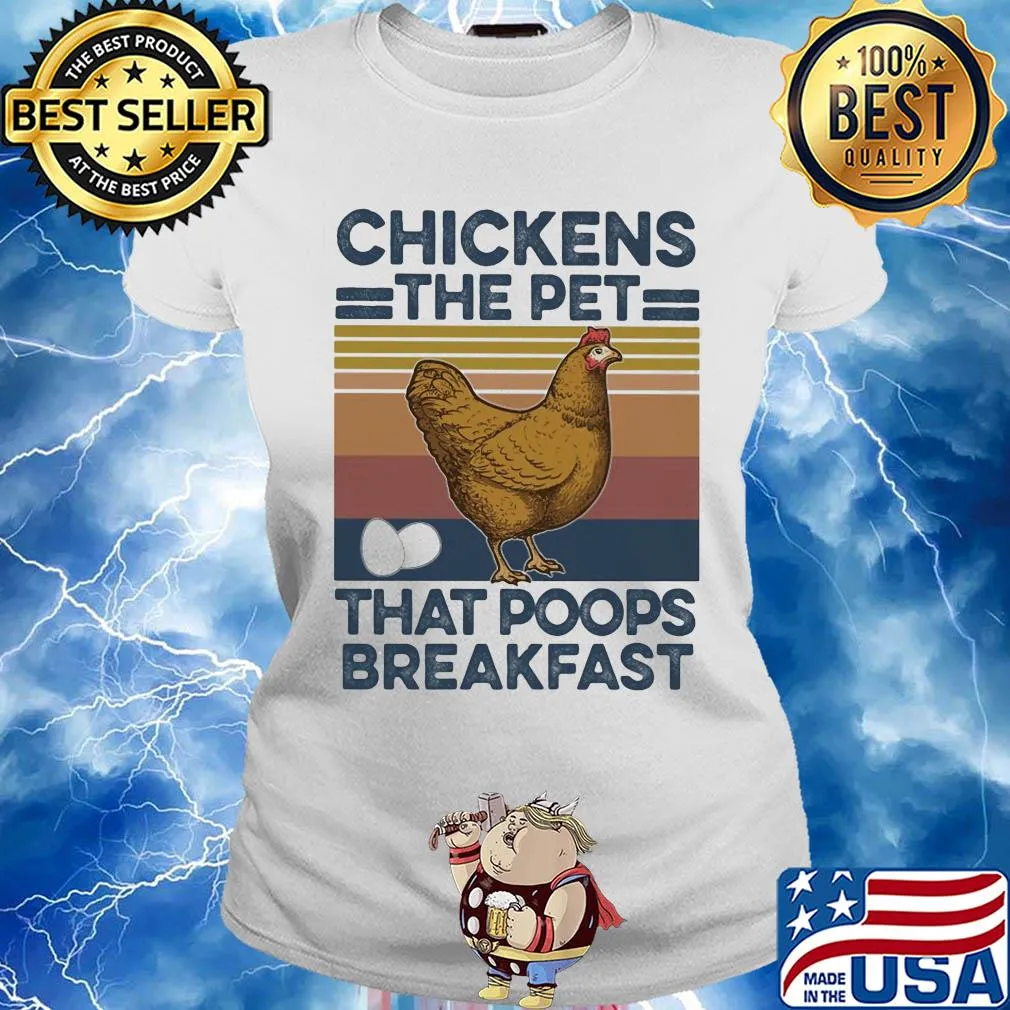 Chickens the pet that poops breakfast vintage s Ladies tee