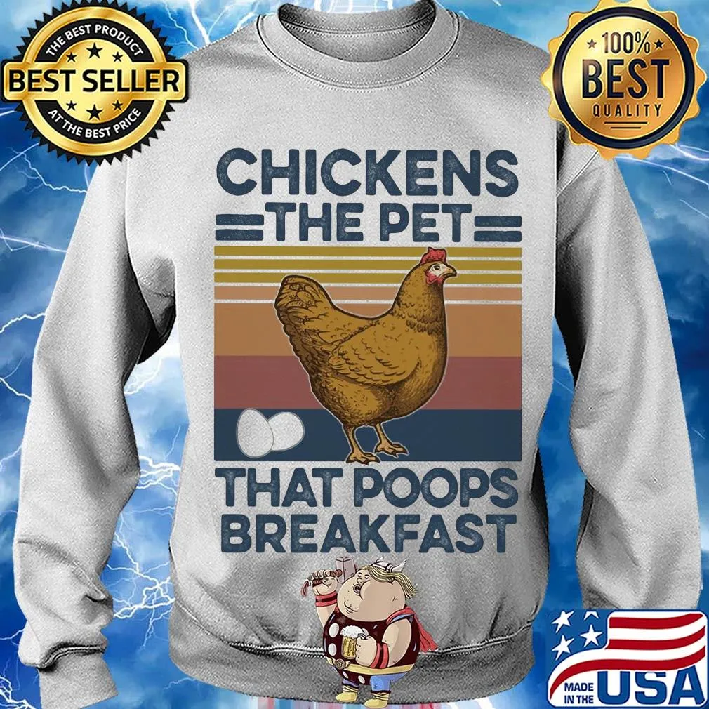 Chickens the pet that poops breakfast vintage s Sweater