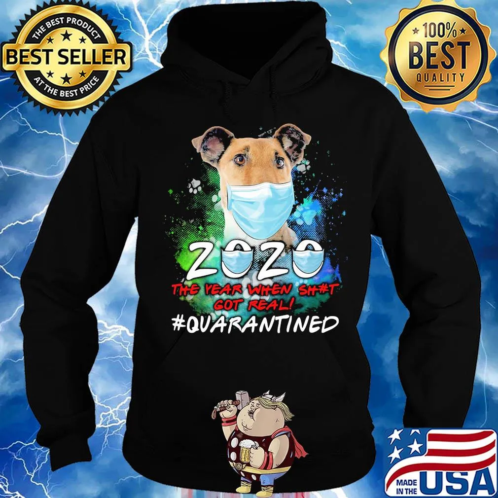 Chilean Fox Terrier 2020 the year when shit got real #quarantined mask s Hoodie