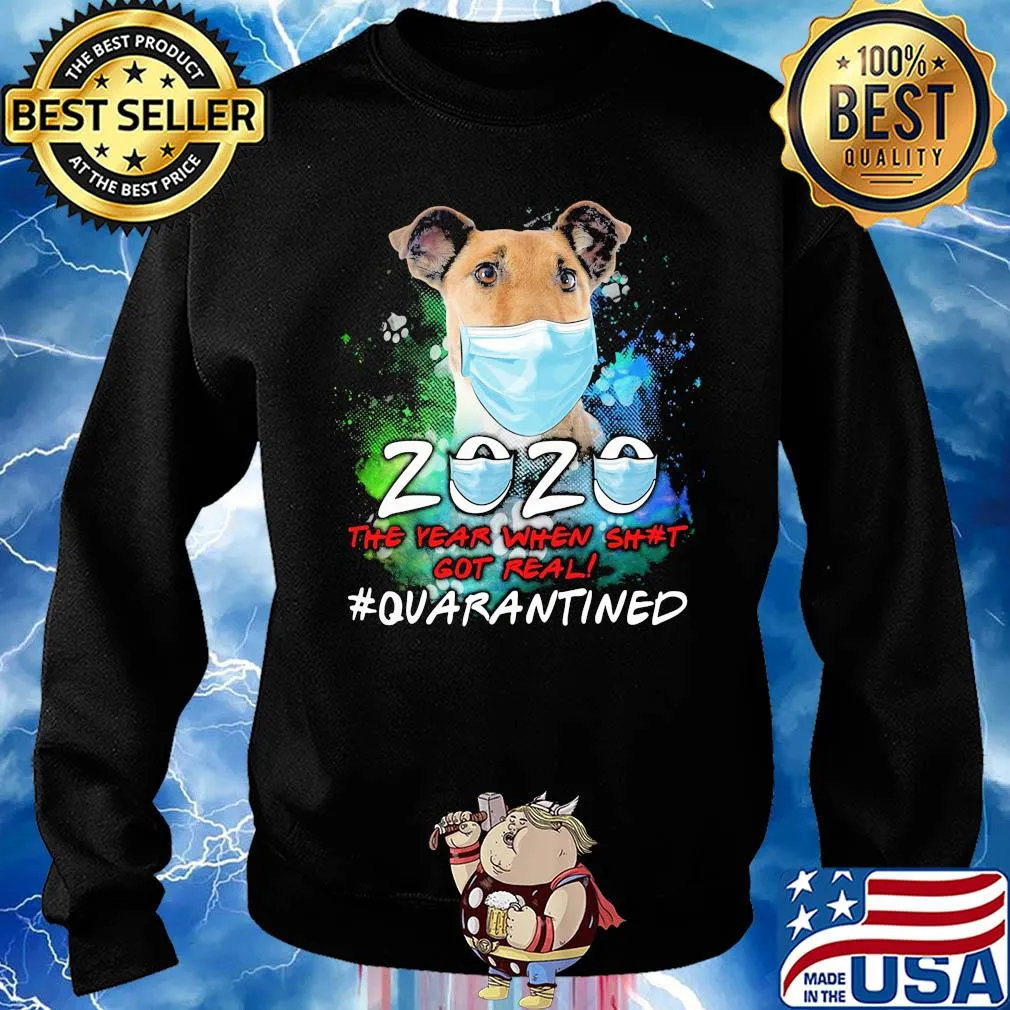 Chilean Fox Terrier 2020 the year when shit got real #quarantined mask s Sweater