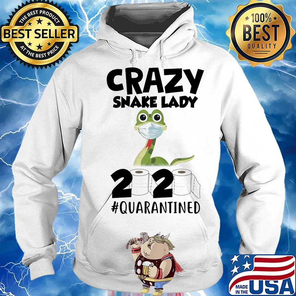 Crazy Snake lady 2020 isolated toilet paper mask s Hoodie