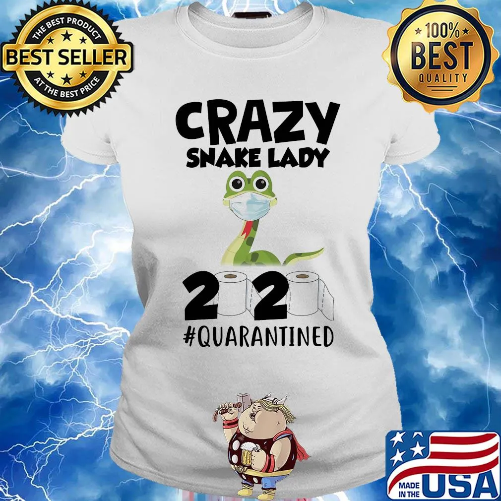 Crazy Snake lady 2020 isolated toilet paper mask s Ladies tee