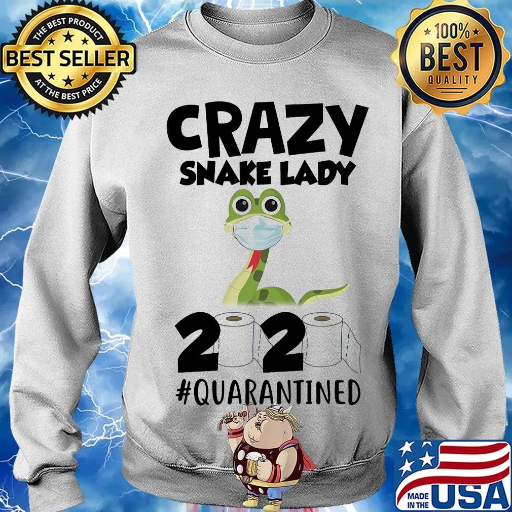 Crazy Snake lady 2020 isolated toilet paper mask s Sweater
