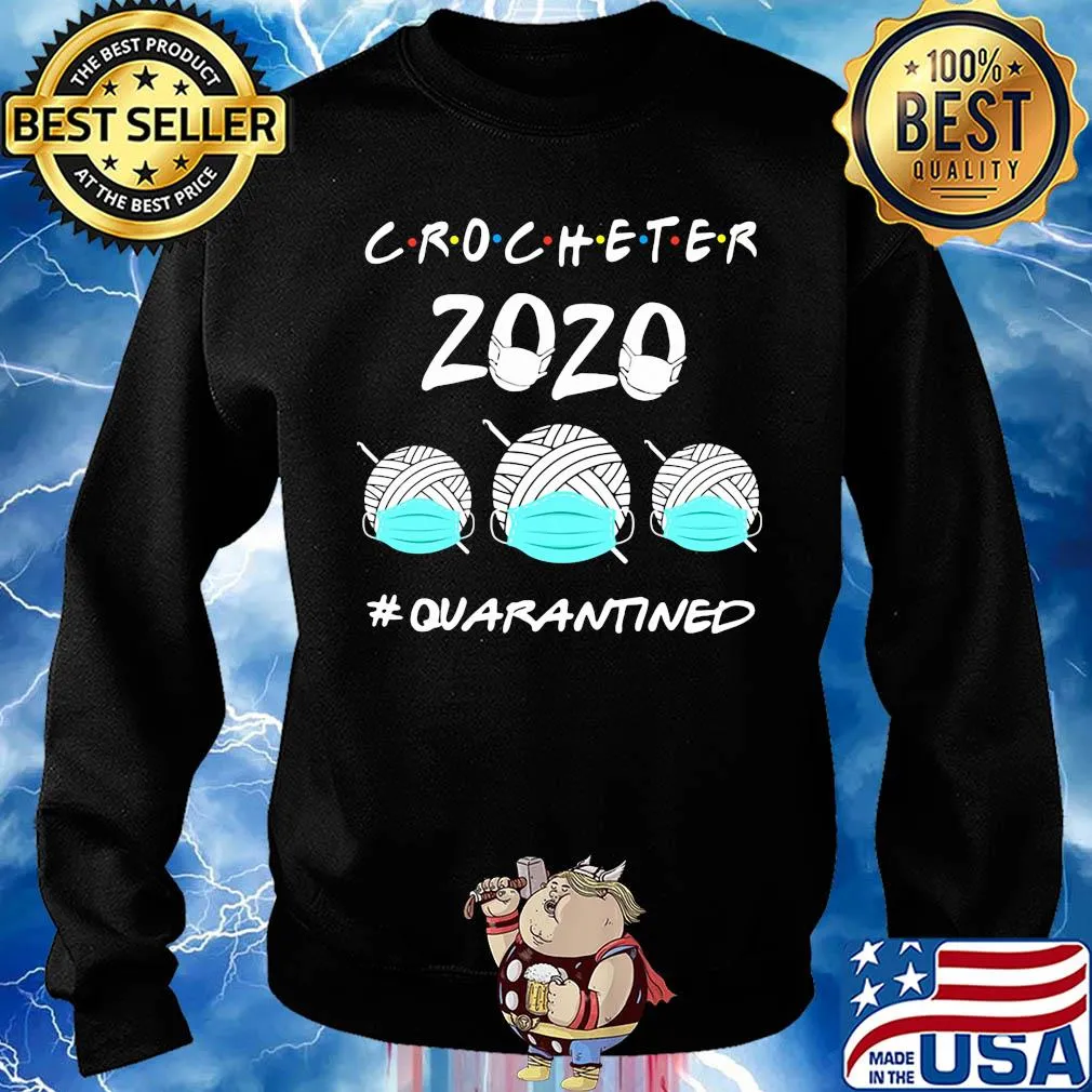 Crocheter 2020 quarantined mask covid-19 s Sweater