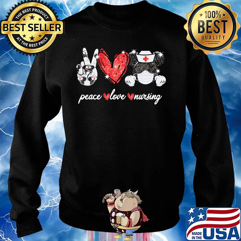 Diamond Peace love nursing Mickey mouse s Sweater