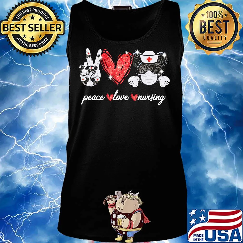 Diamond Peace love nursing Mickey mouse s Tank top