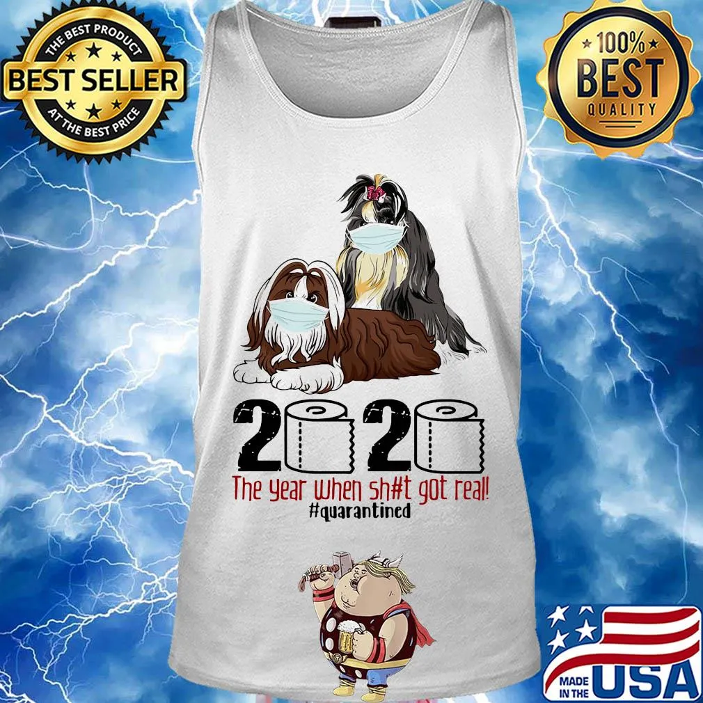 Dogs Mask 2020 the year when shit got real quarantined s Tank top
