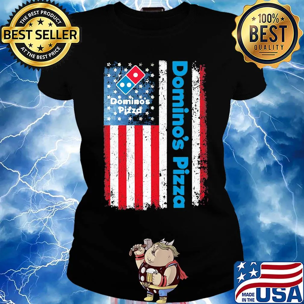 Domino’s pizza american flag s Ladies tee