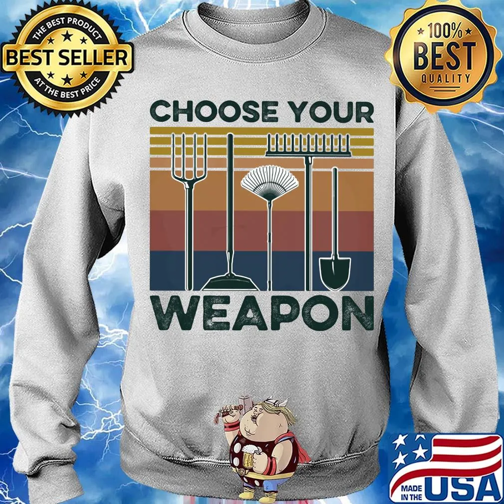Garden choose your weapon vintage s Sweater