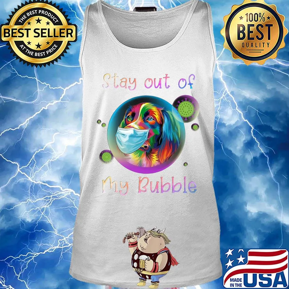 Golden retriever stay out my bubble coronavirus mask s Tank top