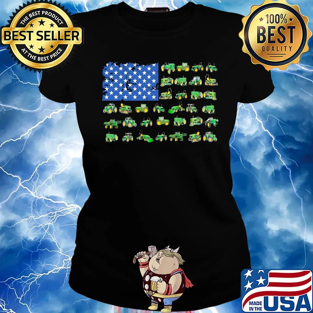 Green trucks american flag s Ladies tee
