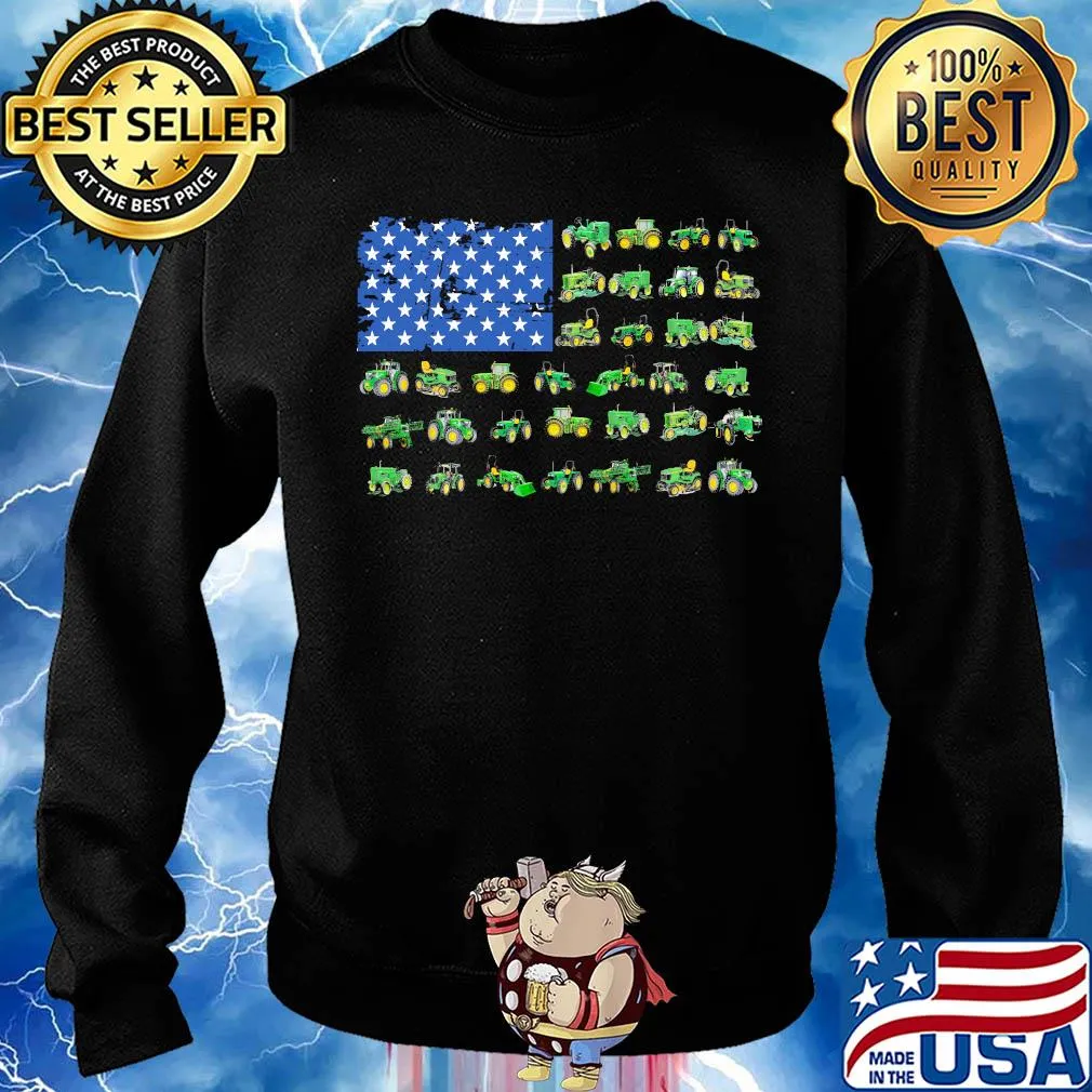 Green trucks american flag s Sweater