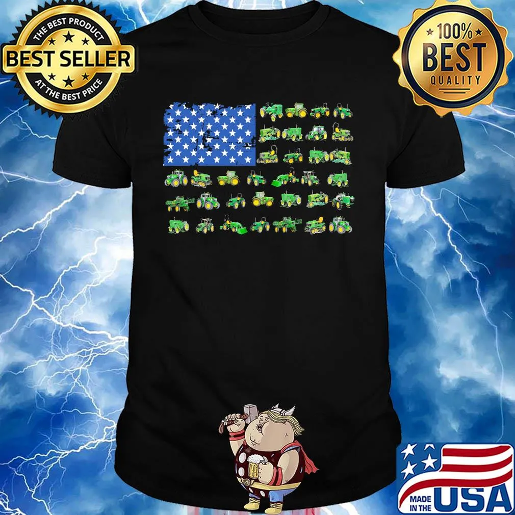 Green trucks american flag shirt
