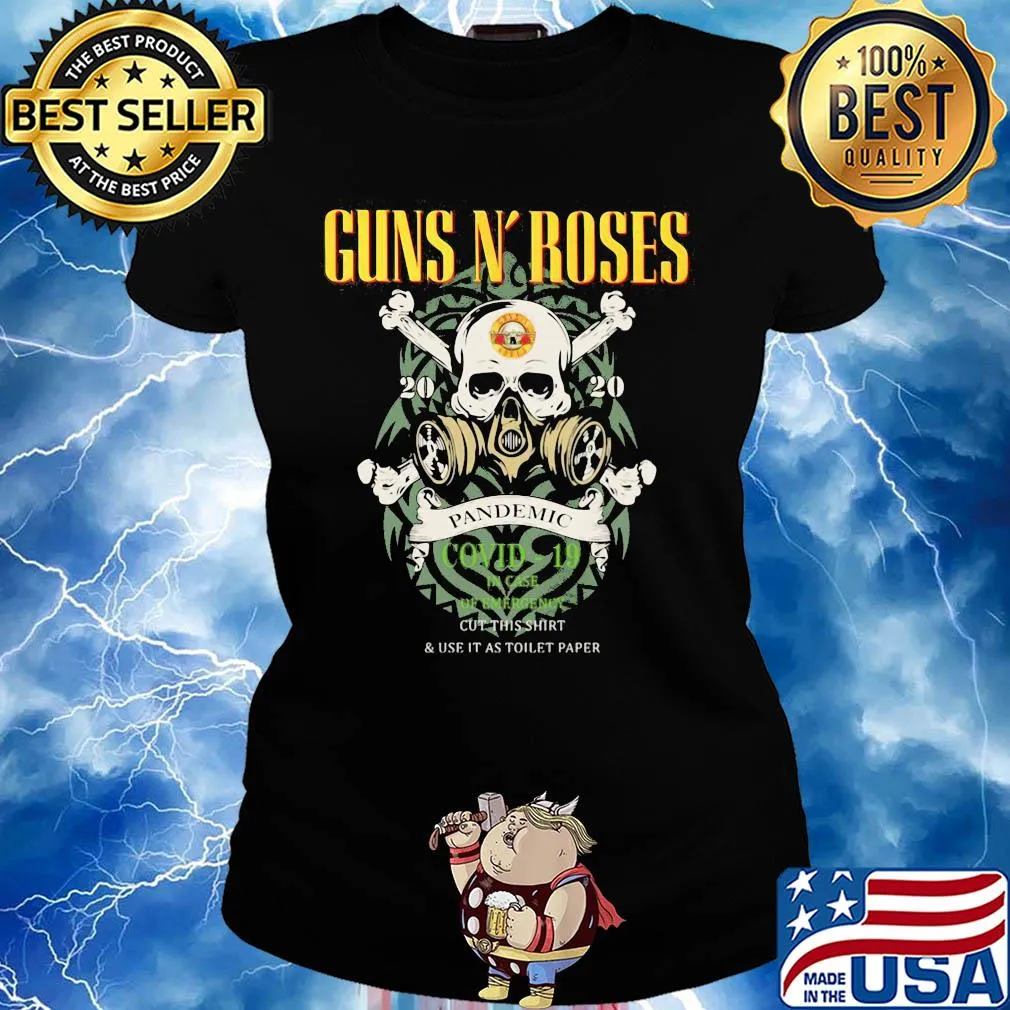 Guns N' Rose 2020 pandemic Covid-19 in case skull s Ladies tee