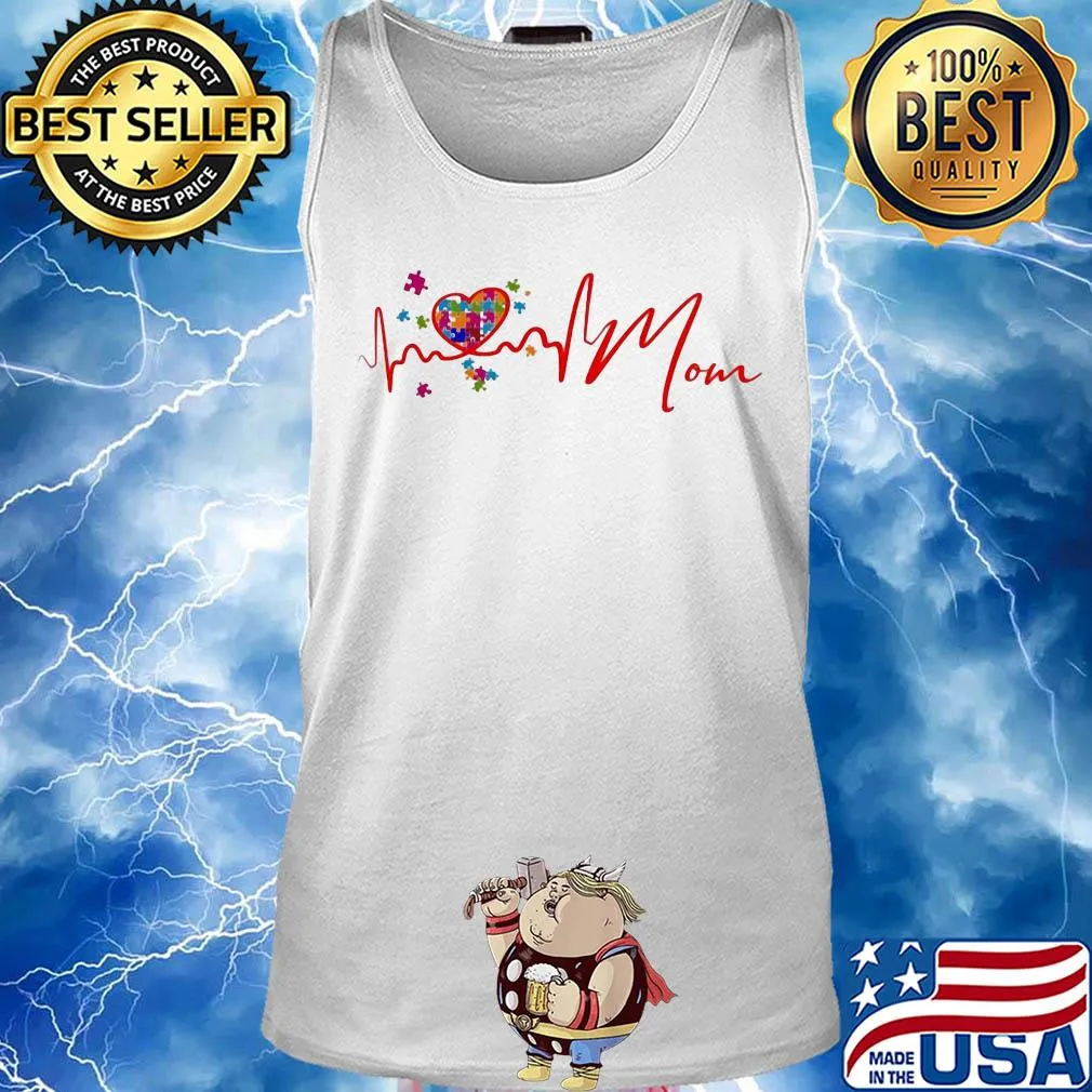 Heart love mom autism s Tank top