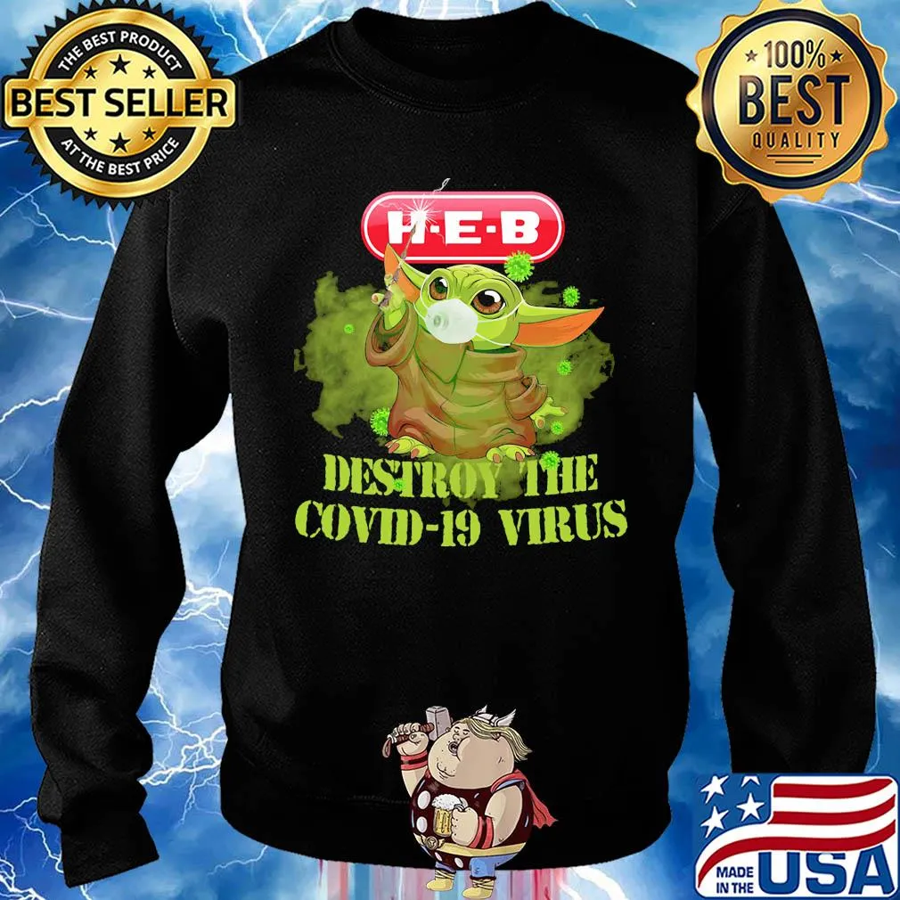 Heb helping here baby yoda destroy the covid-19 virus s Sweater