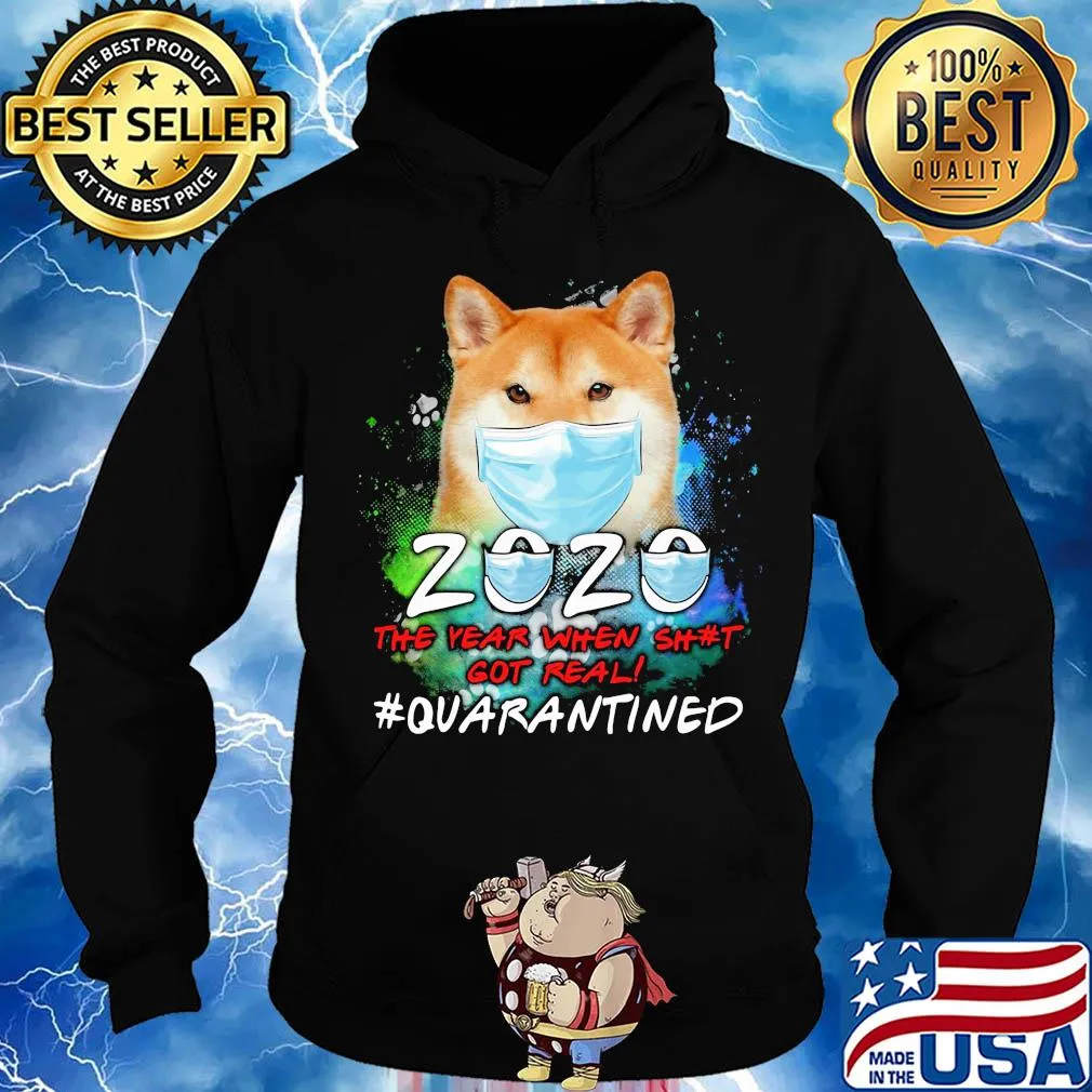 Hokkaido 2020 the year when shit got real #quarantined mask s Hoodie