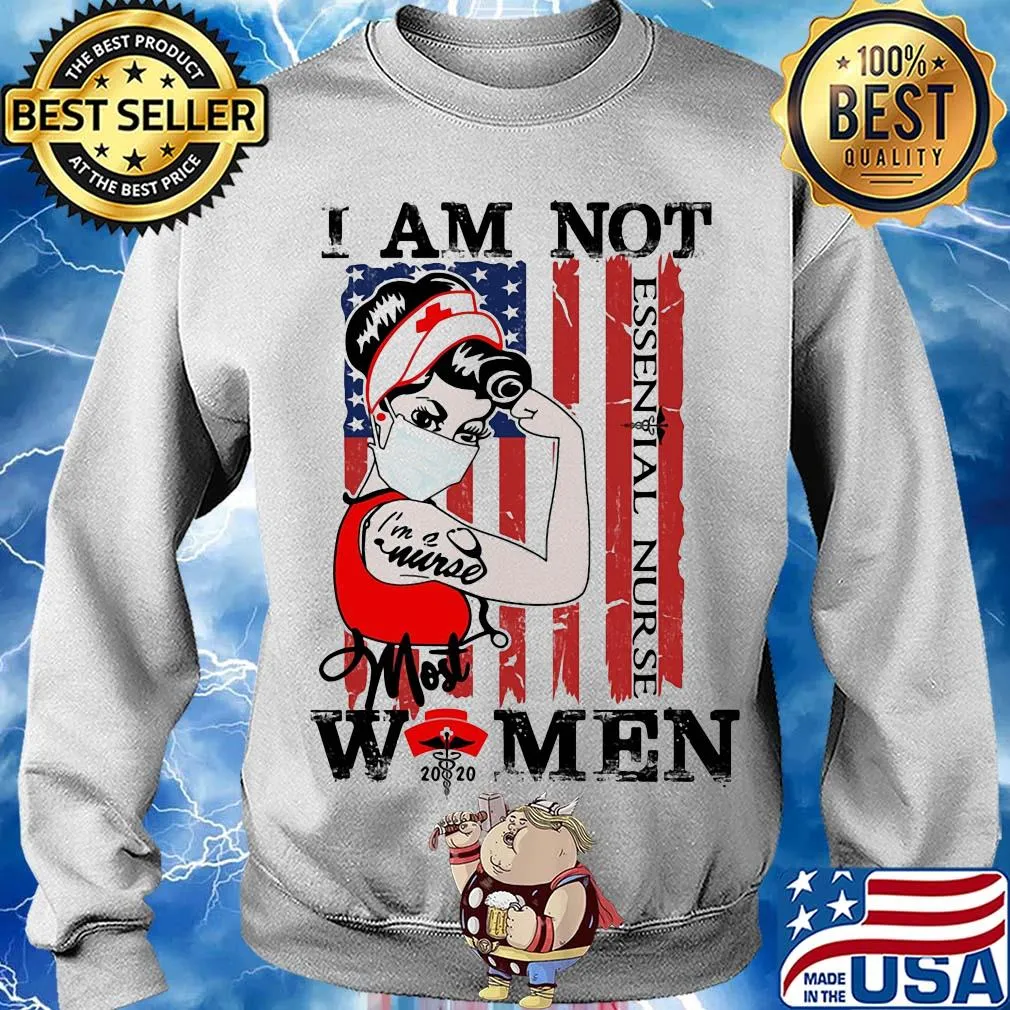 I am not Women I'm a nurse most mask American flag veteran s Sweater