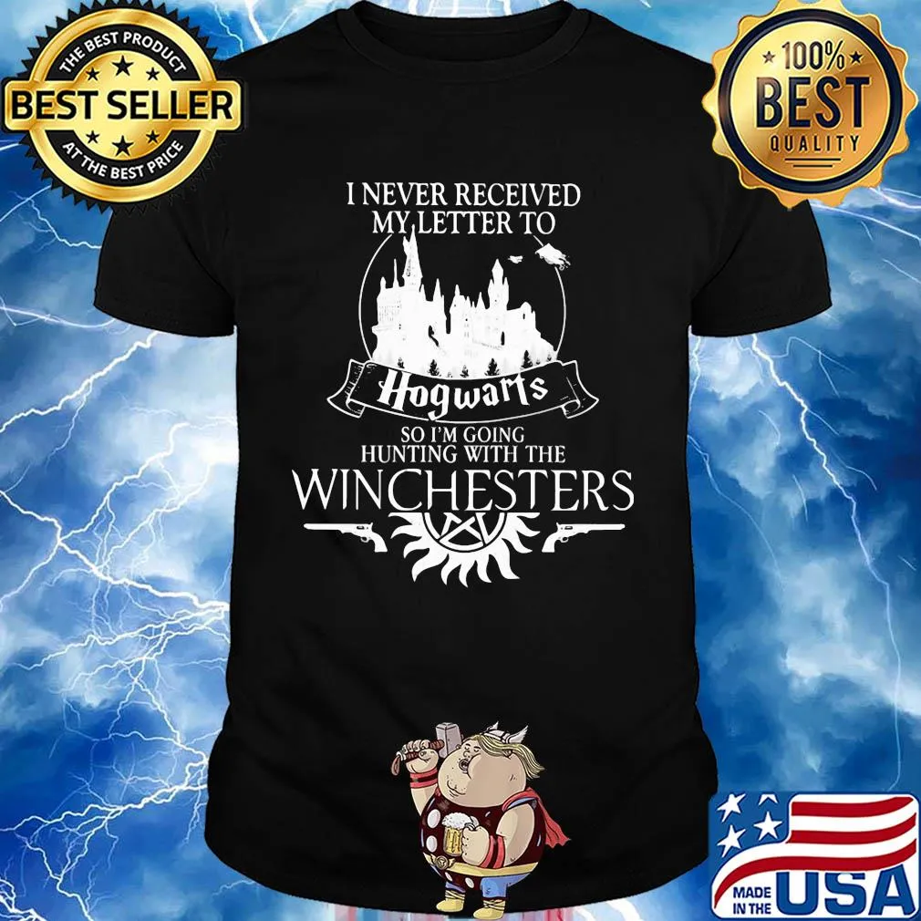 I never received hogwarts so I'm going hunting with the winchesters shirt
