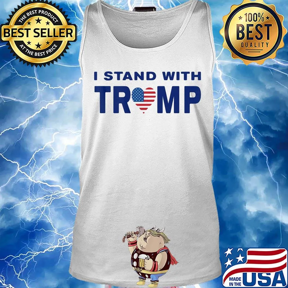 I stand with Trump heart American flag veteran s Tank top