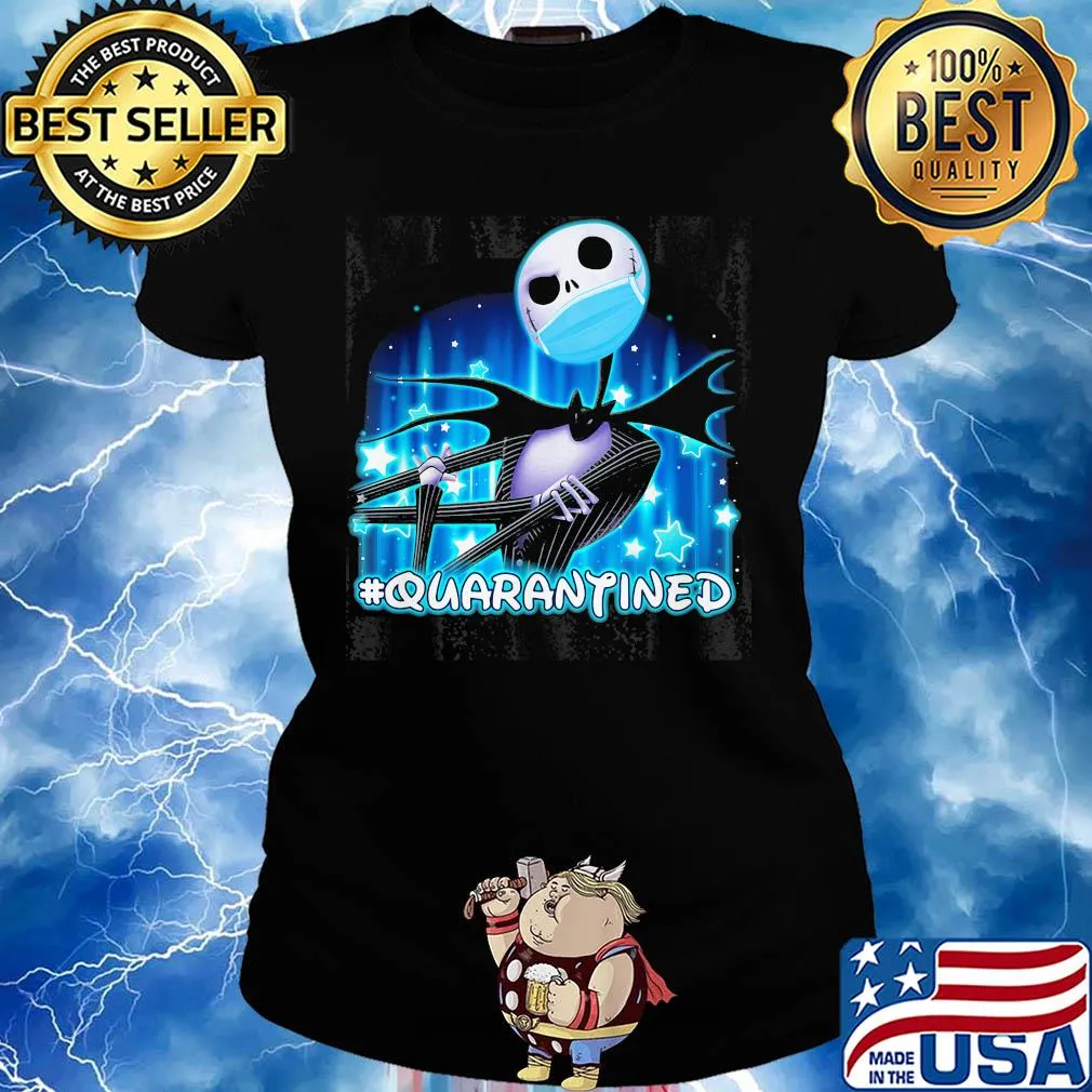 Jack Skellington face mask quarantined s Ladies tee